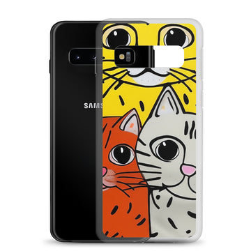 Three Kitties Clear Case for Samsung®