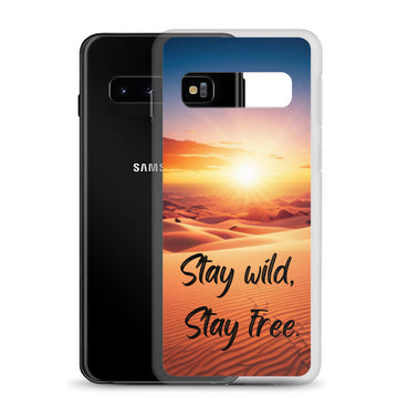 Wild Sunset Clear Case for Samsung®: Stay Wild, Stay Free