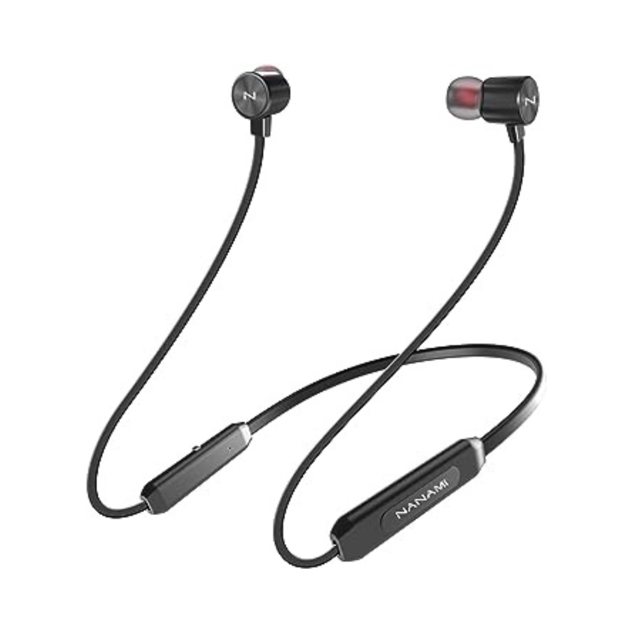 Bluetooth Earbuds - Wireless In-Ear Headphones with IPX7 Waterproof (Black with Red)