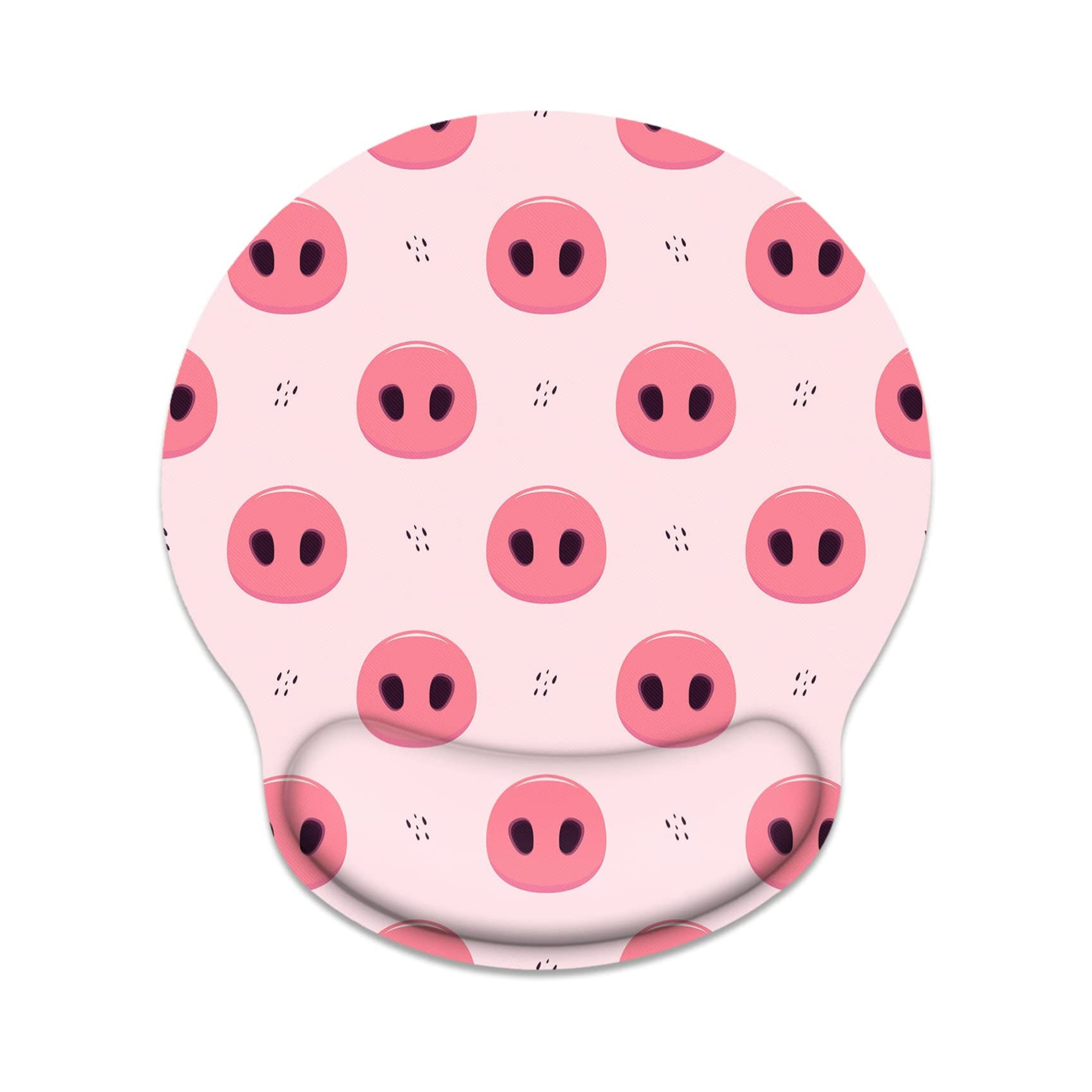 Pink Pig Nose Ergonomic Mouse Pad with Wrist Support