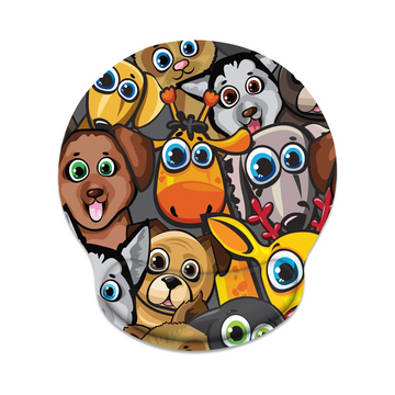 Funny Cartoon Animals Ergonomic Mouse Pad with Wrist Support